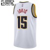 NBA Børn Trøje Denver Nuggets Nikola Jokic 15 2022-23 Nike Association Edition Hvid Swingman